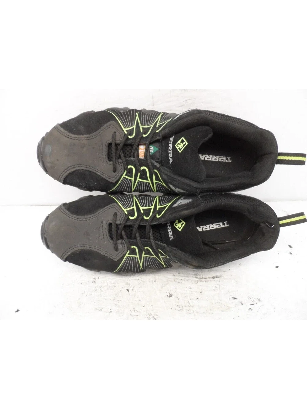 Terra Mens Spider 3.0 Composite Toe Work Shoes Black/Green Size 8M